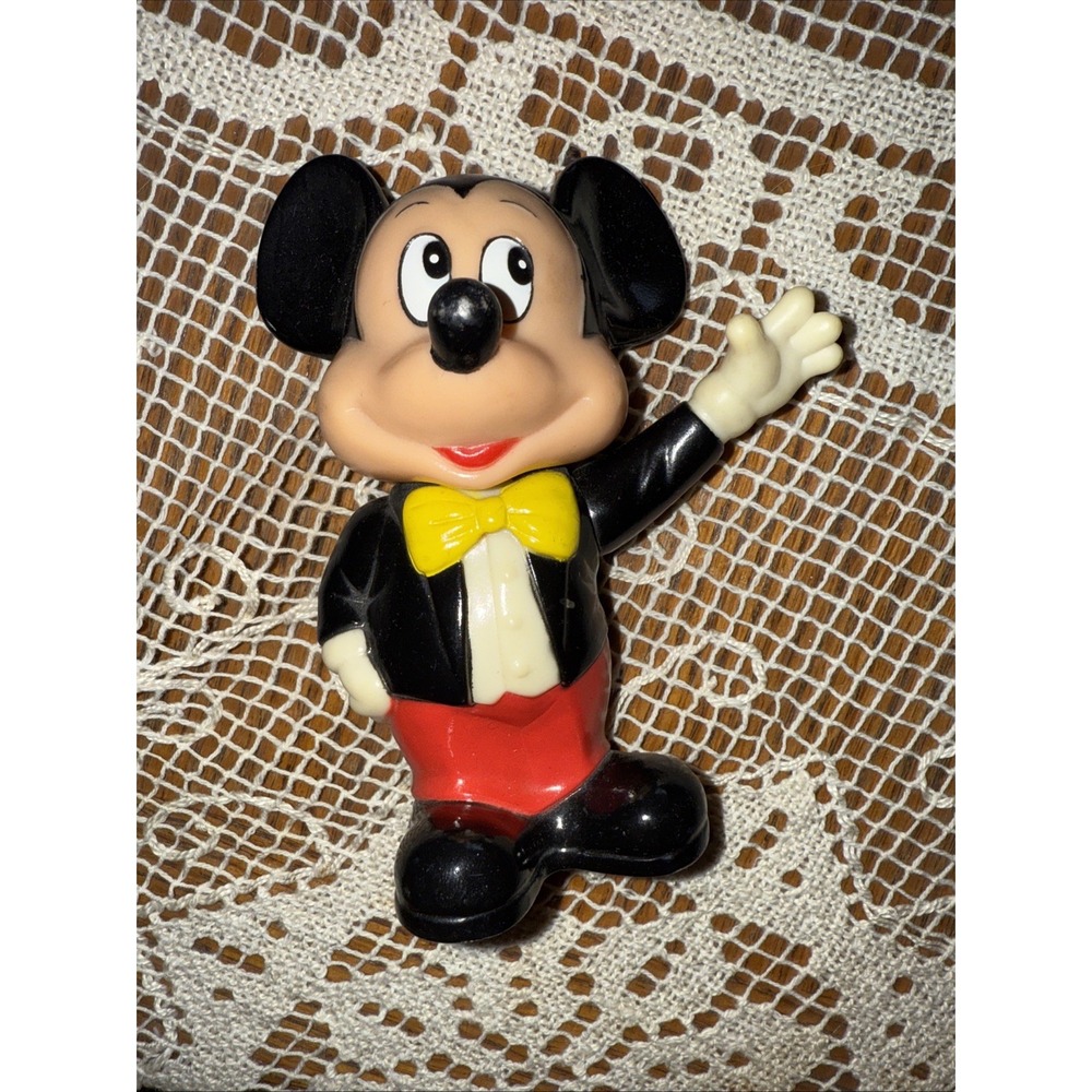 Vintage Mickey Mouse Plastic‎ Bank 5.5" Walt Disney World Productions - Picture 2 of 9